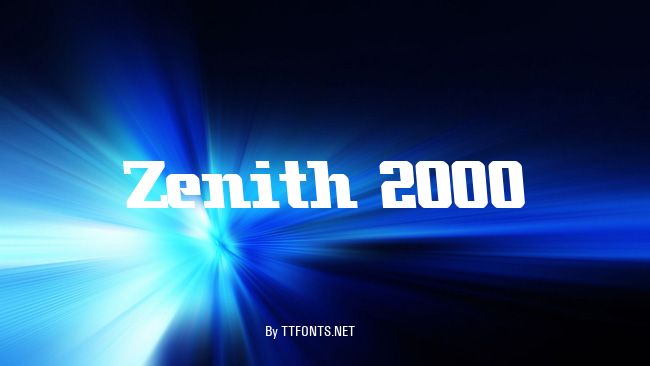 Zenith 2000 example